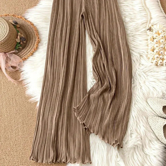 Brown Casual Women's Loose Pants - Picture 2 of 5